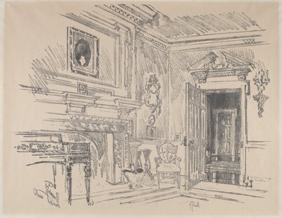 Salon in Cliveden von Joseph Pennell