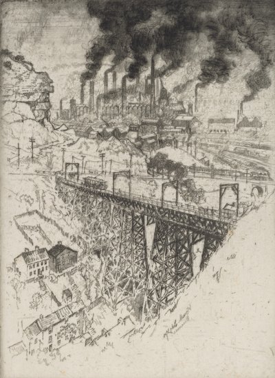 Edgar Thomson Werke, Bessemer, 1909 von Joseph Pennell