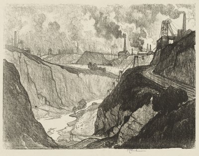Englische Kriegsarbeit: Die Eisenerzmine von Joseph Pennell