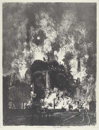 Öfen bei Nacht von Joseph Pennell