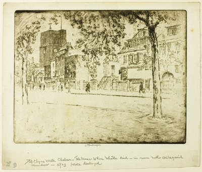 Haus, in dem Whistler starb von Joseph Pennell