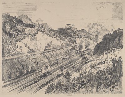 Blick auf den Schnitt von Bas Obispo von Joseph Pennell