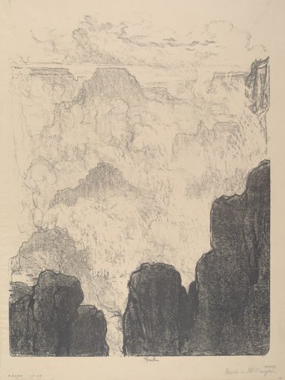 Nebel im Canyon, Nr. II von Joseph Pennell