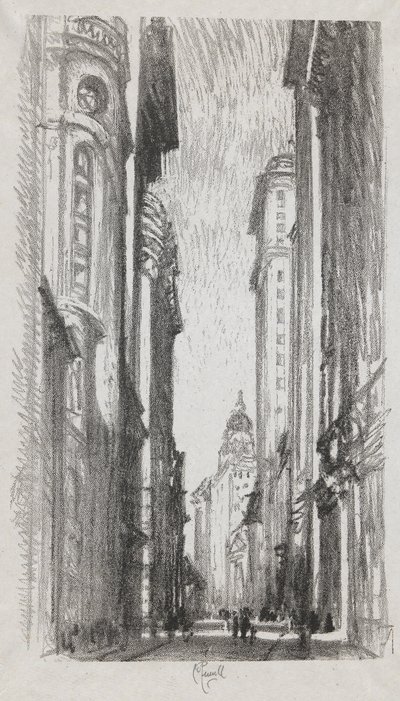 Nassau Street, Nr. 5 in der Iconophie Club Sammlung von Joseph Pennell