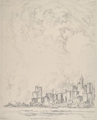 New York von Brooklyn von Joseph Pennell