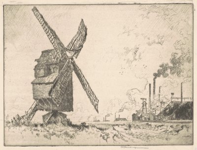Alte und neue Mühlen, Valenciennes von Joseph Pennell