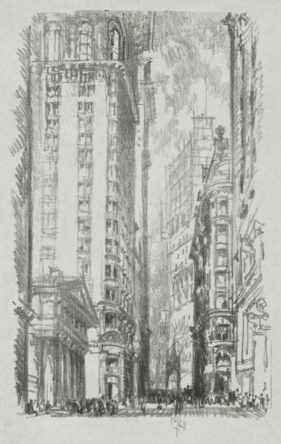 Pine Street, Nr. 6 in der Iconophile Club Collection von Joseph Pennell