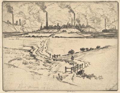 Potlands, Longport, Sept. 1909, (Stokes?) von Joseph Pennell