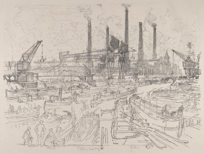 Kraftwerk, Berlin von Joseph Pennell