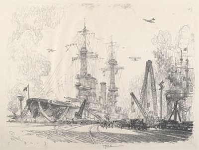 Bereit zum Start, 1917 von Joseph Pennell
