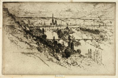 Rouen, von Bon Secours von Joseph Pennell