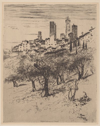 San Gimignano von Joseph Pennell