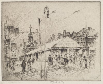 Second Street Market, Philadelphia von Joseph Pennell
