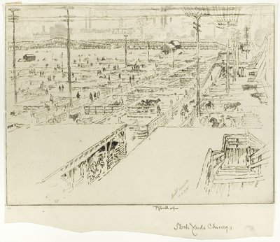 Schlachthöfe, Chicago von Joseph Pennell