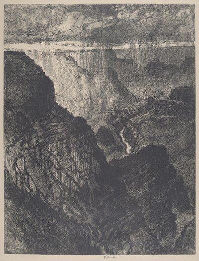 Sturm im Grand Canyon von Joseph Pennell