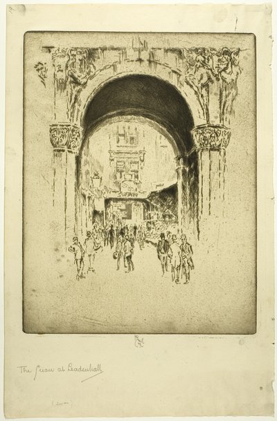 Schwan in Leadenhall von Joseph Pennell