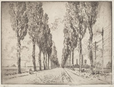 Die Allee, Valenciennes von Joseph Pennell