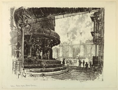 Der Sockel des Hochofens von Joseph Pennell