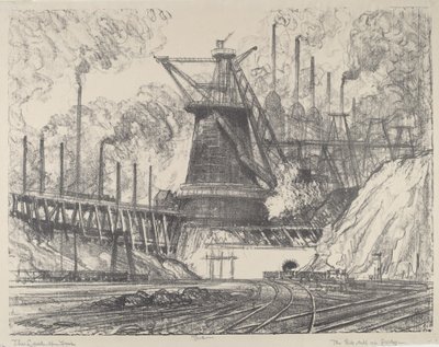 Die große Mühle, Gary, Indiana, 1914 von Joseph Pennell