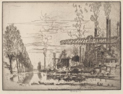 Der Brüsseler Kanal, Ein moderner Hobbema von Joseph Pennell