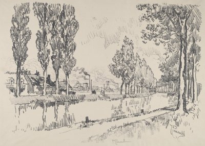 Der Kanal bei Blanzy, Frankreich von Joseph Pennell