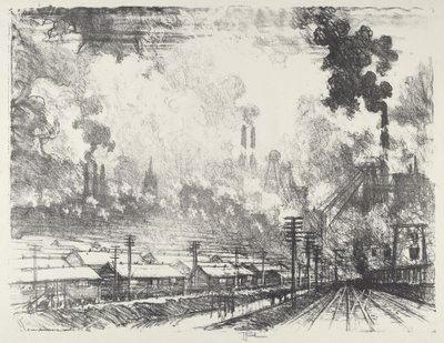 Die Kohlenmine von Joseph Pennell