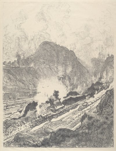 Der Schnitt von Culebra, 1912 von Joseph Pennell
