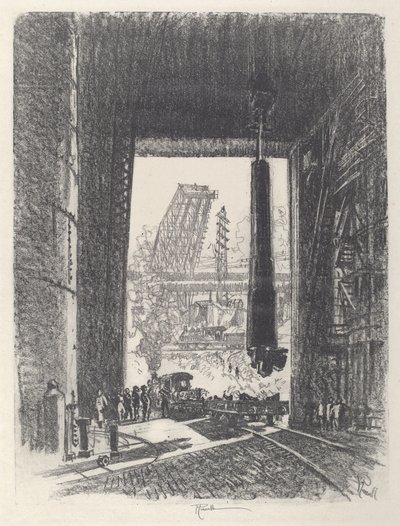 Die Geschützgrube, Nr. I von Joseph Pennell