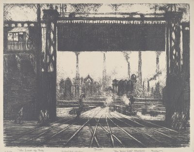 Das Eisentor, Charleroi, 1911 von Joseph Pennell