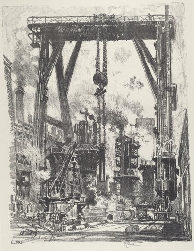 Die alte Geschützstellung von Joseph Pennell