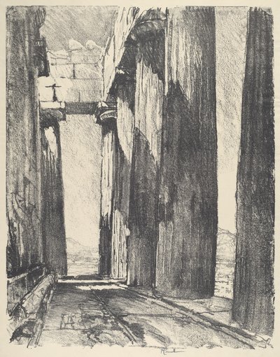 Das Portikus des Parthenon, 1913 von Joseph Pennell