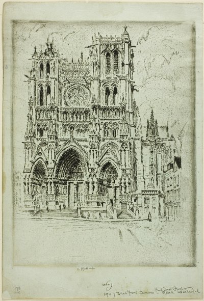 Die Westfassade, Amiens von Joseph Pennell
