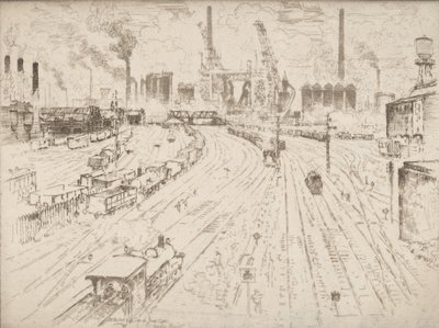 Gleise, Oberhausen, 1910 von Joseph Pennell