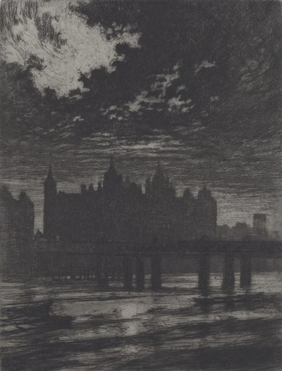 Whitehall Court, 1903 von Joseph Pennell