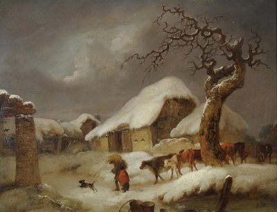 Schnee im Bauernhof von Joseph Rhodes