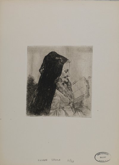 Ohne Titel--Alte Frau beim Lesen von Joseph Stella