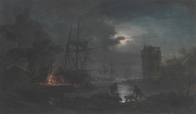 Mondlicht, n.d. von Joseph Vernet.