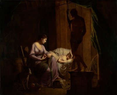 Penelope, die ihr Netz auftrennt, 1783-4 von Joseph Wright of Derby