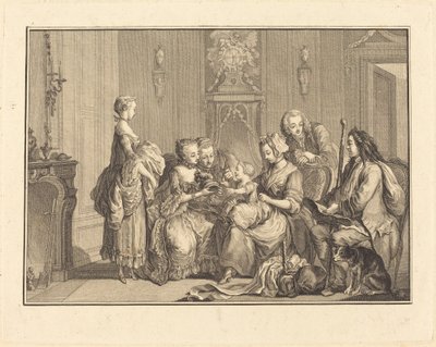 Die schöne Amme von Joseph de Longueil after Charles Eisen