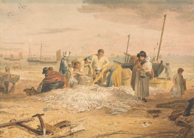 Anlanden eines Makrelenfangs, Hastings von Joshua Cristall