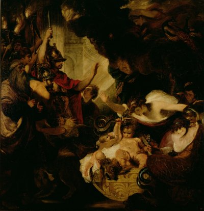 Der kleine Herkules erwürgt die Schlangen, 1786-8 von Joshua Reynolds