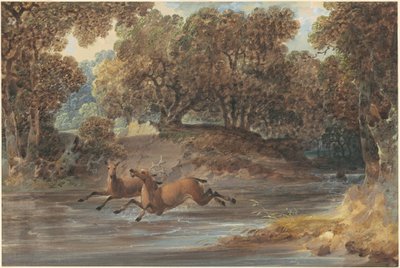 Landschaft mit Hirschen, North Carolina von Joshua Shaw