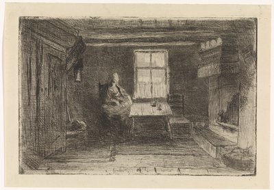 Interieur mit Mutter und Kind von Jozef Israëls