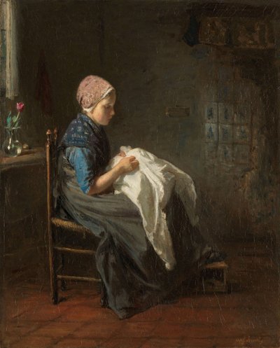 Die kleine Näherin, 1850-88 von Jozef Israëls