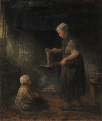 Die Pfannkuchen, ca. 1875 von Jozef Israëls