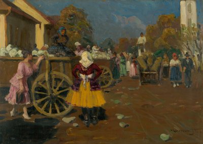 Markt in Michalovce von Jozef Teodor Mousson