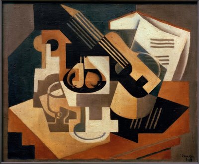 Gitarre und Obstschale von Juan Gris