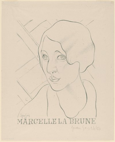 Marcelle die Brünette von Juan Gris
