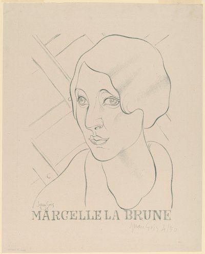 Marcelle die Brünette von Juan Gris