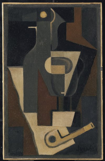 Stillleben mit Pfeife von Juan Gris